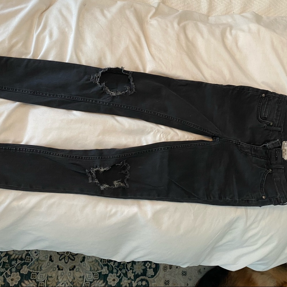Free People High-Rise Busted Skinny Jeans